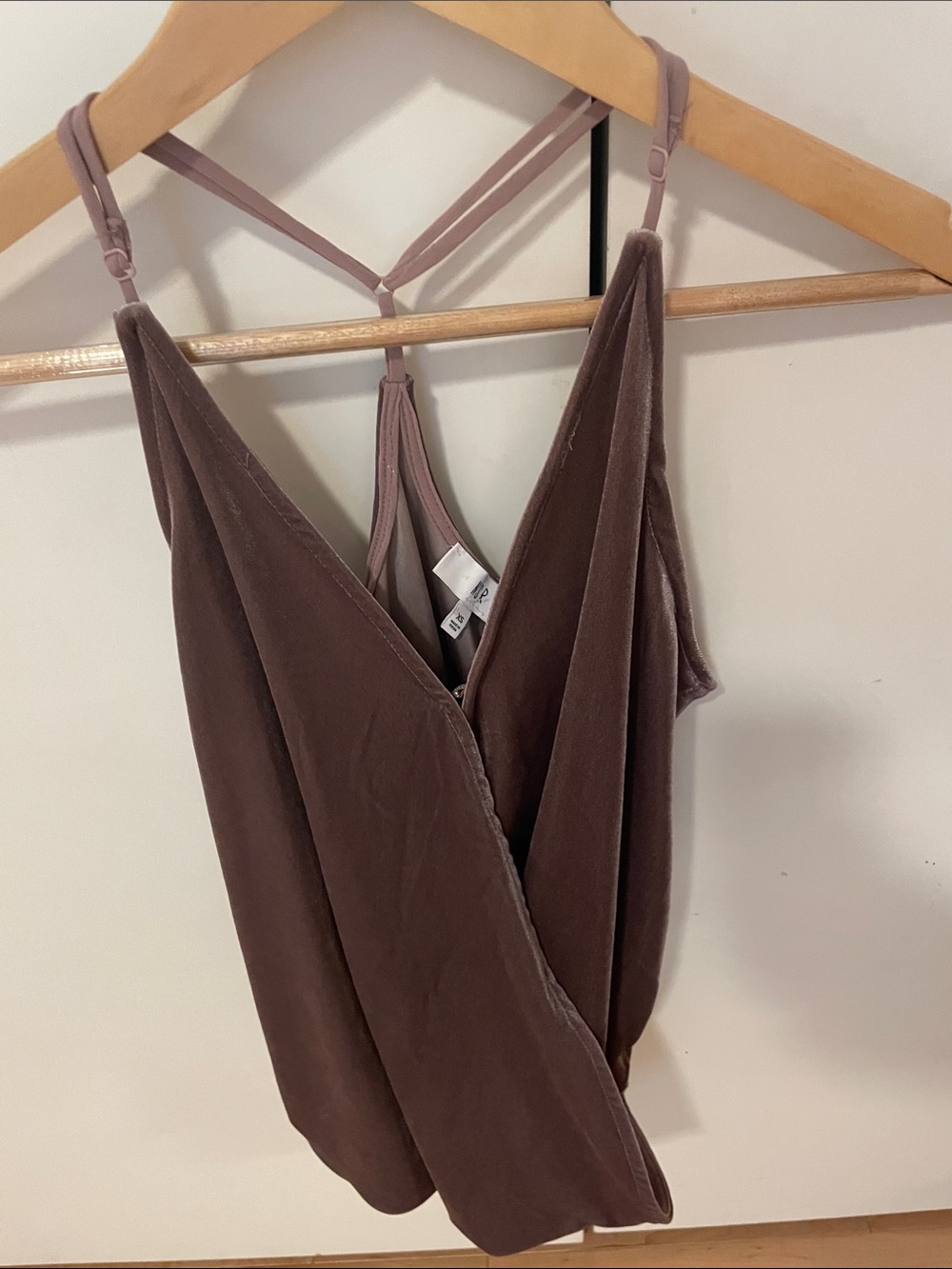 NSR Velvet Wrap Tank in Purple